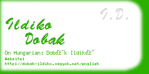 ildiko dobak business card